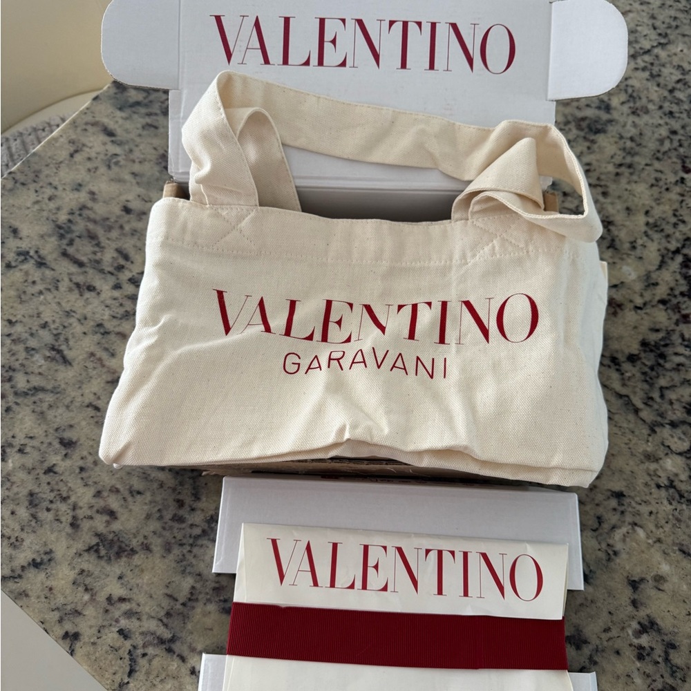 Valentino Garavani Cream Tote Bag